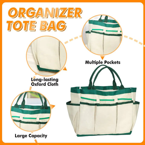 Organizer tote bag with multiple pockets, large capacity, and long-lasting Oxford cloth for the All In One Beekeeping Tools Kit