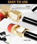 Dope Brass DOT Air Line Fittings Kit With Fifty Foot One Quarter Inch Tubing Quick Connects For Semi Truck Trailer View