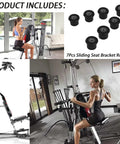 Replacement Sliding Seat Bracket Rollers for Bowflex gym seats compatible with Blaze Classic Elite models, shown in use and close-up.