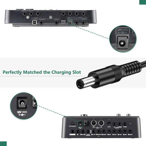 12V AC Adapter Replacement For Yamaha DTX Series Electronic Drum Modules DTX6 DTX700 DTX502 connection and plug