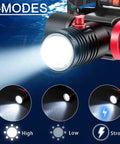 2000 Lumen Scuba Dive Light Beast Bright Rechargeable Underwater Headlamp with USB Charging IPX8 Waterproof Three Modes