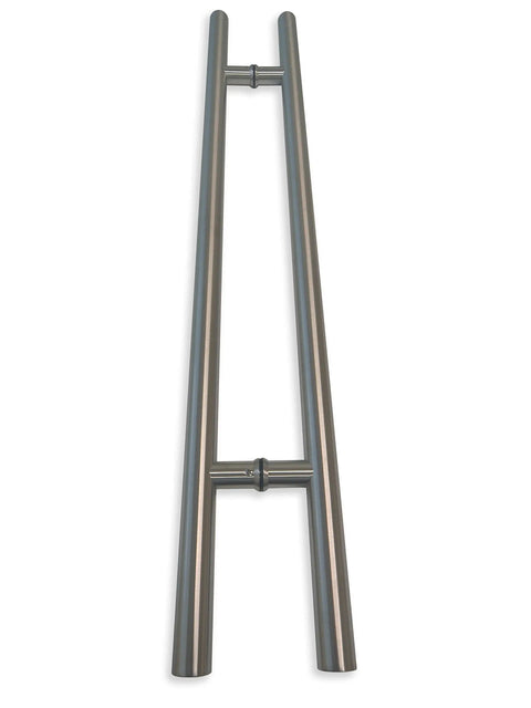 Double Sided Ladder Style Push Pull Stainless Door Handle for Steel Aluminum and Glass Doors 36 Inch Satin Brushed Finish
