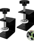 Two Pack Heavy Duty Large Drawer Installation Clamps With Three Millimeter Thickened Build For Rock Solid Holes And Zero Guesswork Cabinet Hardware Jig Featuring Non Slip Silicone Pads And No Drama Setup, shown from the side.