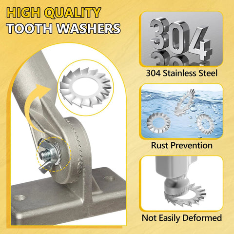 550Pcs external-tooth lock washer set, 304 stainless steel, metric sizes M2.5-M12, close-up view