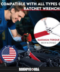 Mechanic using Beefy Offset Extension Wrench Set With Impact Ready Socket Extender, 13.4 Inch Length, Ratchet Compatible