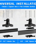 ATV Tool Holder With Rubber Coated Nylon Core, Tilt To 45 Degrees, universal mount installation on tubular and square bars