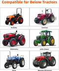 Tractors compatible with Heavy Duty 1500 Lb 3 Point Hitch Pallet Fork Attachment, including Kubota, Yanmar, and John Deere.