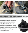 Two Pack 92166-3K000 Front Turn Signal Socket Holder Kit showing socket details and installation for Kia Soul Sportage