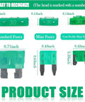 Auto Fuse Assortment Kit With Standard, Mini And Low Profile Blade Fuses, 306 Pieces In Box for Easy Car Electrical Repairs
