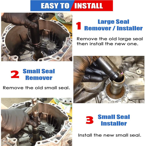 Step-by-step guide using Pro Grade Dual Clutch Transmission Seal Installer And Remover Tool Kit For Ford DCT DPS6 Focus Festiva.