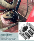 Close-up of Two Pack Steering Shaft Pinion Gear And Bushing Kit For MTD 717-1554 Toro 112-0863 in mower gear system.