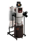 Go To Cyclone Dust Collector With 2 Micron Filter, 1.5 HP 115V One Phase Motor, Direct Mounted Filter, 20 Gallon Drum, front view