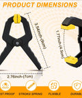 10 Pack Heavy Duty Spring Clamps For Woodworking And DIY Projects Tough Nylon Frame With Steel Spring product dimensions