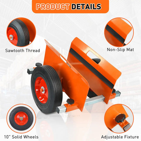 All Terrain Panel Dolly With 1100 Lbs Capacity Adjustable Clamp Panel Cart With Wide 10 Inch Wheels And Easy Grip Handle pictured