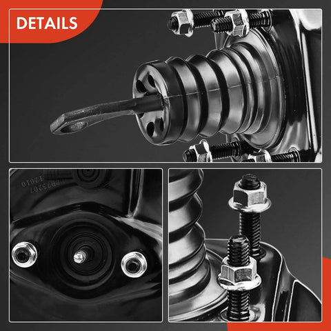 Heavy Duty Vacuum Brake Booster Straight Swap For Classic Ford Mustang Fairmont Granada LTD Thunderbird Mercury Cougar Marquis Zephyr Street Ready Replacement Kit Without Master Cylinder close-up view of boost valve and mounting hardware
