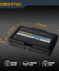 Router Guide Set With Eight Precision Template Bushings, Two Locknuts, And Storage Case visible in hard protective case