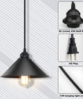 Plug In Pendant Light With 13 Ft Adjustable Copper Wire Industrial Farmhouse Hanging Fixture With On Off Switch Vintage Pendant Lamp UL Certified E26 Socket