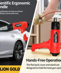 1800W Dual Temperature Heat Gun With 122F To 1202F Range, 4 Nozzles Kit, showcasing ergonomic handle and hands-free operation