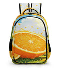 Dope Summer Fruit Print Unisex Backpack With Orange Lemon Lime Pattern Large Capacity Everyday Carry Daypack Durable Polyester