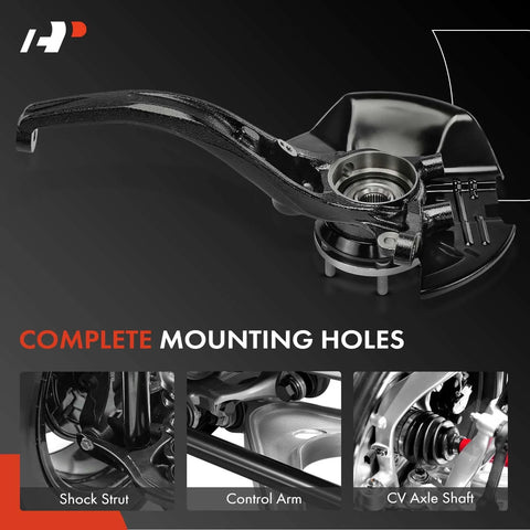 Front Left Steering Knuckle And Wheel Bearing Hub Assembly For Hyundai Sonata 2008 2009 2010 Driver Side Replacement Beefed Up Front End Part With Dust Shield