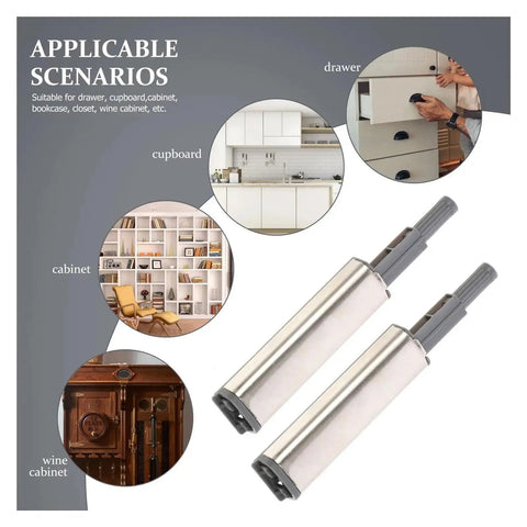 10 Pack Stainless Steel Door Latch Magnetic Cabinet Catches for Wardrobe Anti Corrosion ABS suitable for various cabinets