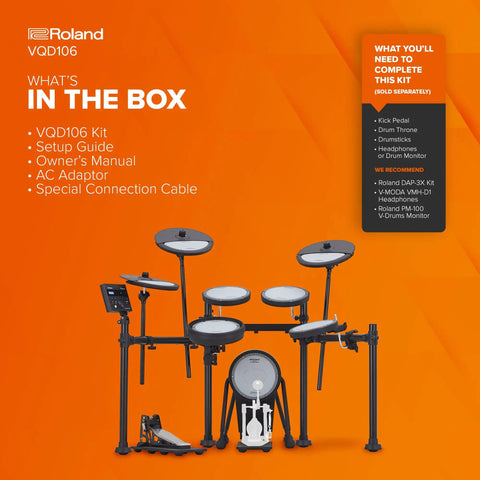 Ultra Quiet 5 Piece Electronic Drum Kit For Home Practice With 75 Percent Noise Reduction Includes Quiet Pads Pedal Base And Stand TD 07 Module Bluetooth Connectivity And A Versatile V Drums Style Set For Late Night Jams product setup guide and accessories