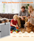 Family in living room with 2-Pack 10x10x1 MERV 8 Reusable Washable Electrostatic Air Filters For Your HVAC Furnaces And ACs