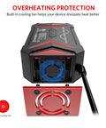 Road Trip Ready 300W Pure Sine Wave Car Power Inverter From 12V DC To 110V AC With USB C PD30W Fast Charger showing cooling fan