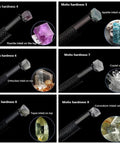 7 Piece Mohs Hardness Test Kit With 3 To 9 Scratch Tester Pens Portable Mineral Identification Kit In A Rugged Storage Box For Gem Jade Jewelry Testing And Quick Easy Rock And Mineral ID, close-up of Mohs 4-9 tips