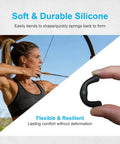 Eight Piece Archery Bowstring Finger Guard And Saver Set held showing ergonomic fit for recurve and traditional bows.