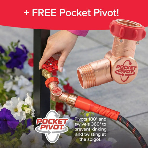 Ballistic 50 Ft Expandable Garden Hose No Kink Flexible Water Hose Expands Up To 3X For Quick Reach 3/4 Inch Inner Diameter on spigot