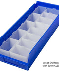 Durable Plastic Bin Cup Storage For Sorting Small Parts In Shelf Bins Two Inch By Three And One Quarter Inch By Three Inch White Case Of 48