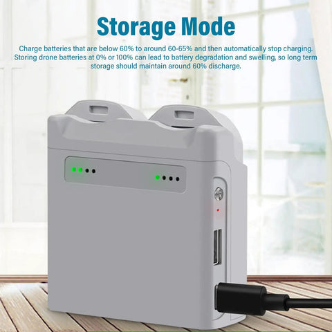 Compact Two Way Drone Battery Charger Hub With USB Power Source LED Indicator And Storage Mode for Neo Drone Batteries