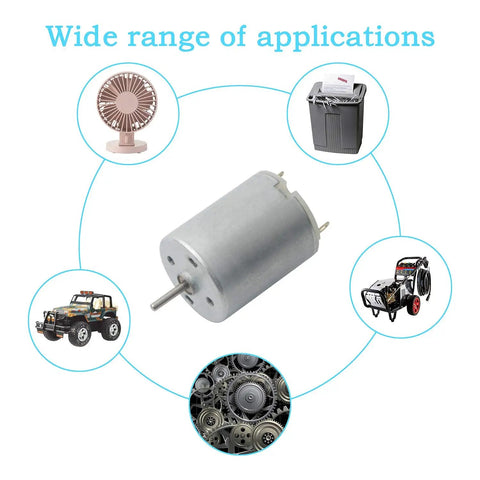 Micro DC Motor Kit For RC Boats And DIY Projects, 3V To 12V Operation, 1500 To 13000 RPM, applications include fans and vehicles