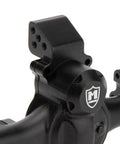 Close-up of Beefed Up 5mm ISO V2 SCX24 Axles with modified diff cover for Axial 1/24 RC Crawler Black
