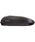 Side view of Vista XL Rear-Opening Cargo Box Black 18 Cu Ft UV-Resistant ABS Roof Rack Storage Tool-Free Mounting Includes Lock And Key