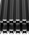 Stack of V Slot 2020 Aluminum Extrusion 800mm Length European Standard Anodized Black Finish Linear Rail for 3D Printer Engraving Machine
