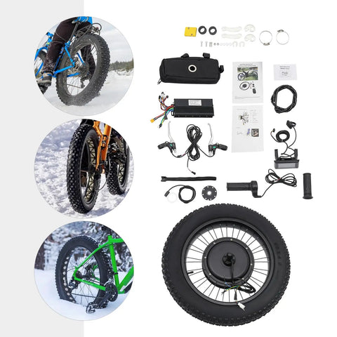 Beefed Up 1500W 48V Ebike Conversion Kit With 20 Inch Rear Hub Motor LCD Display And PAS Sensor components layout