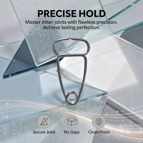 Heavy Duty 12 Pc Miter Spring Clamp Kit With Stainless Steel Woodworking Fasteners Pointed Tip Strong Grip For Glue Drying DIY Crafts And Frame Molding Projects for glass miter joints
