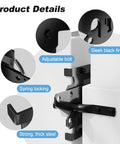 Heavy Duty Self Locking Gate Latch for Pool and Garden Gates, Weatherproof Black Finish, close-up on features and texture