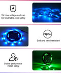 Ultimate USB Powered RGB 5050 LED TV Backlight Strip Kit For 46 To 65 Inch Televisions, flexible and safe with blue-green glow