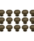 Heavy Duty 15 Piece Antique Brass Cabinet Knobs set featuring vintage sunburst design, perfect for kitchen drawers and dressers.