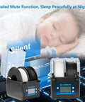 3D Printer Filament Dryer Box With Huge Storage For 1Kg Spools, shown with serene sleeping child backdrop, keeps filaments dry