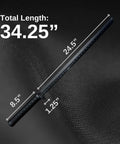 Polypropylene Ninja Training Sword II One Piece Black Blade 34.25 Inch Length Lightweight 1 Lb Shinobi Weapon; dimensions shown