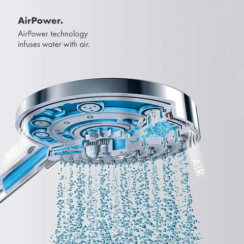 3 Jet Handheld Shower Head With 2.5 GPM Flow, Croma Collection, Modern Bathroom Upgrade, Soothing Full Spray And Massage Jets, Easy Install, Great Value For Busy Family Showers