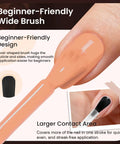 Beginner-friendly brush applying 8 Piece Hema Free Gel Nail Polish Set With Base Coat And Top Coat, 6 Color Gel Polishes