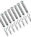 Built Tough 8 To 20 Pack Adjustable Clevis Pins Set With Flat Head And Multi Hole Side M8x50 Zinc Coated Alloy Steel