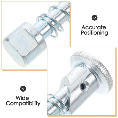 Premium Two Piece Metal Spring Loaded Forklift Locating Pin For 2 3 Ton Industrial Mast Carriage Stop Limit with details of spring and hex head.