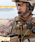 Soldier wearing 64GB Body Cam For Patrol And Everyday Use 1080P Night Vision Wearable Camera with 6 Hour Battery Life.