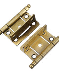 Vintage Style Solid Metal Cabinet Door Hinges 19mm Non Mortise Folding Hinges for Wooden Doors and Room Dividers 2 Pack